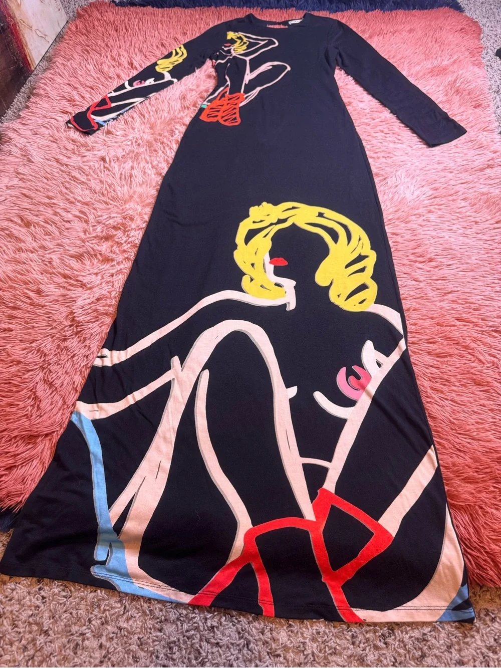 NWOT Alice + Olivia Tom Wesselmann Delora Open Back Maxi Dress. Size 6 - Picture 8 of 13